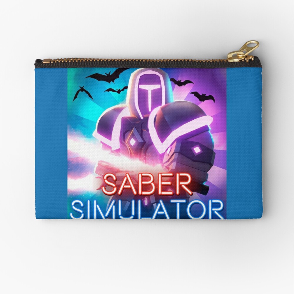 Saber Simulator Zipper Pouch By Lovegames Redbubble - codes for saber simulator roblox strength