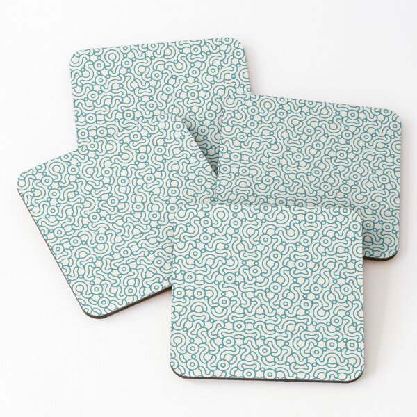 Item preview, Tenpin Abstract Geometric Truchet Pattern in Blue designed and sold by rocketandindigo.