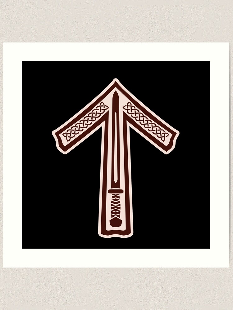 Tyr / Tiwaz - Bone and Burnt Wood Inverted - Viking / Norse / Saxon Futhark  Rune