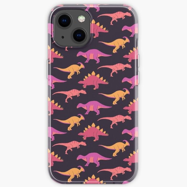 Mosaïque de dinos 3 Coque souple iPhone