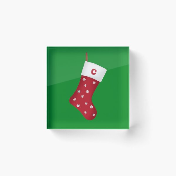 Item preview, Letter C Festive Christmas Stocking design designed and sold by GetItGiftIt.