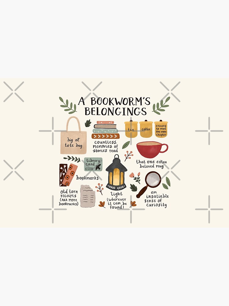 A Bookworm's Belongings by ohjessmarie