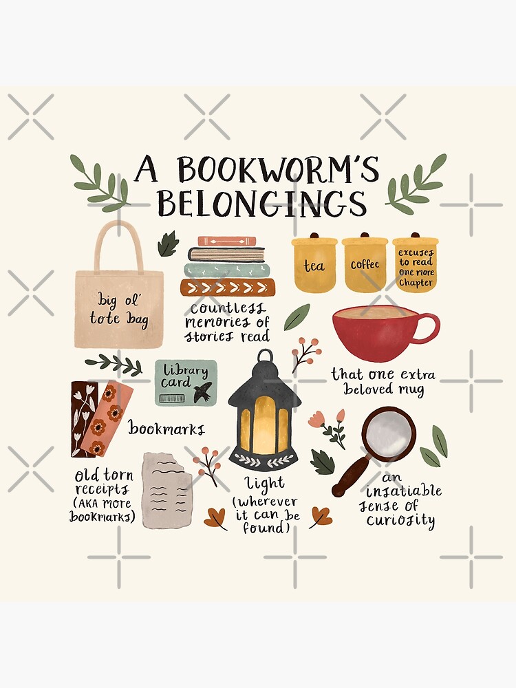 A Bookworm's Belongings by ohjessmarie