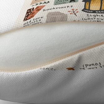 Alternate view of A Bookworm's Belongings Floor Pillow
