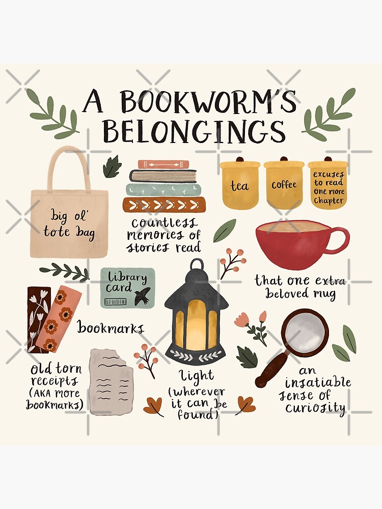 A Bookworm's Belongings by ohjessmarie