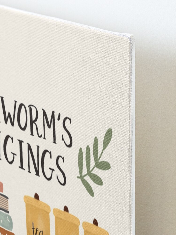 Alternate view of A Bookworm's Belongings Mounted Print