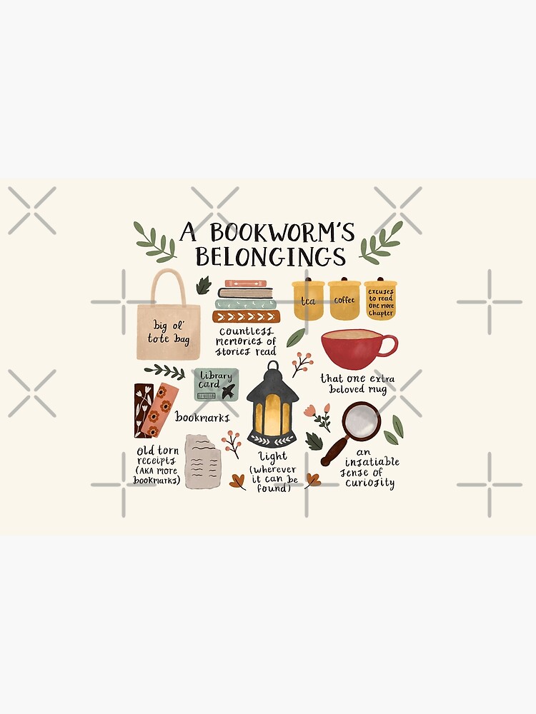A Bookworm's Belongings by ohjessmarie