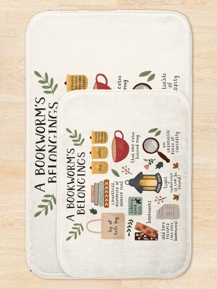 Alternate view of A Bookworm's Belongings Bath Mat