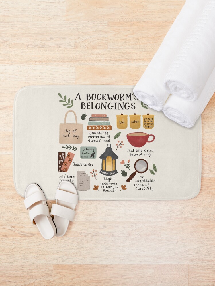 Alternate view of A Bookworm's Belongings Bath Mat
