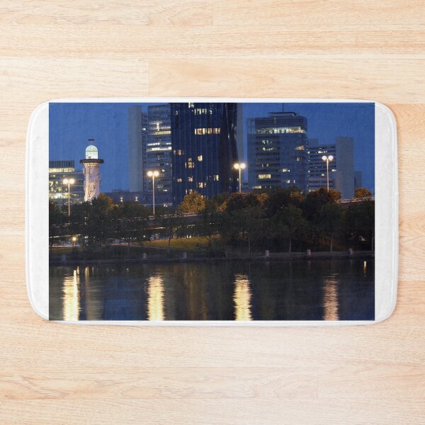 Item preview, Lighthouse at the Danube Island in Vienna twilight designed and sold by goceris.