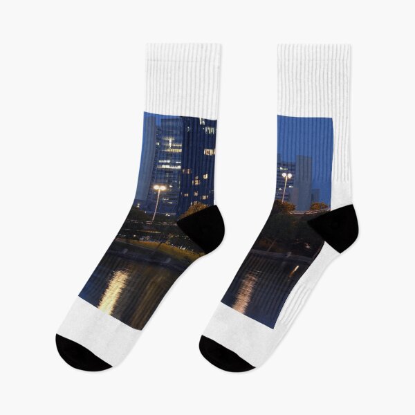 Item preview, Lighthouse at the Danube Island in Vienna twilight designed and sold by goceris.