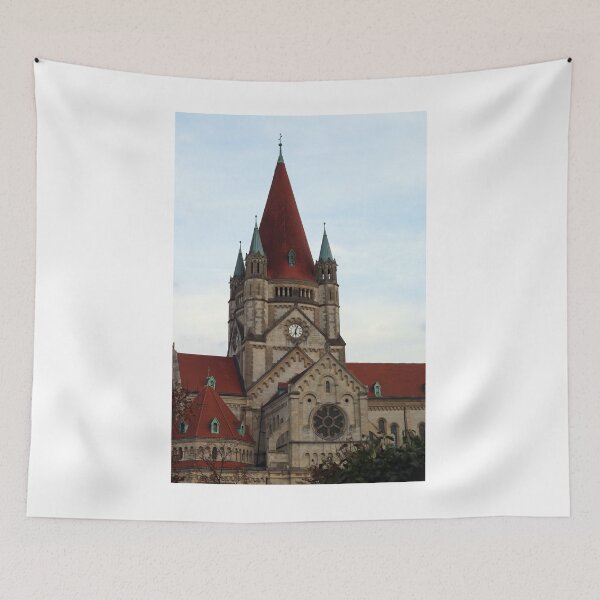Item preview, Saint Francis of Assisi Church clock and towers Vienna Austria designed and sold by goceris.