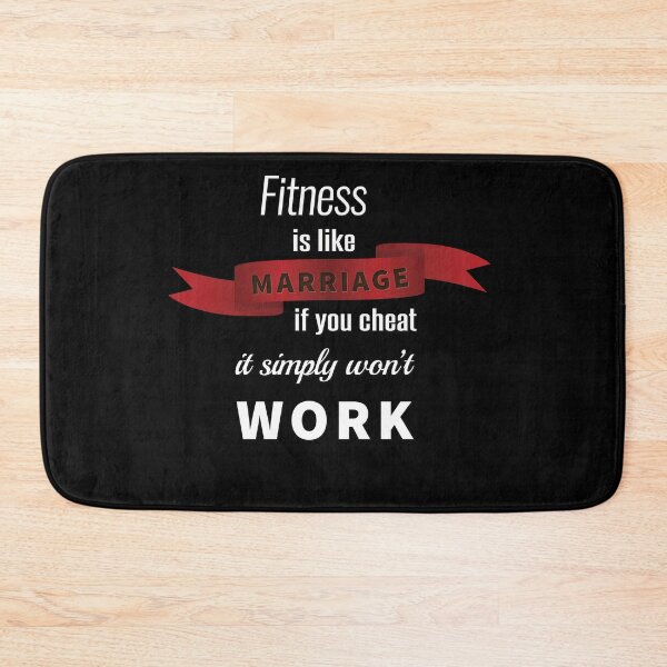 Item preview, Fitness is like marriage - funny marriage joke designed and sold by Kam-designs.