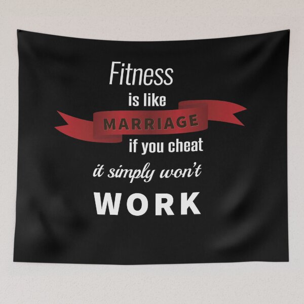Item preview, Fitness is like marriage - funny marriage joke designed and sold by Kam-designs.