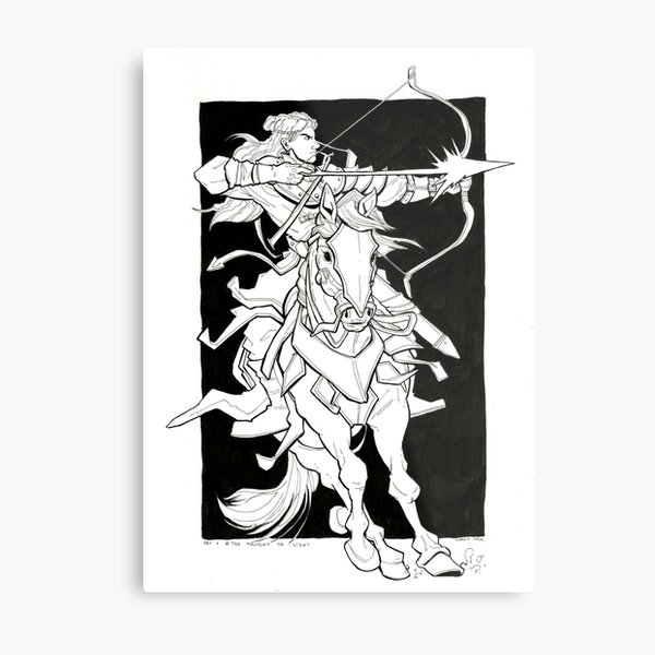 The Knight of Light Metal Print