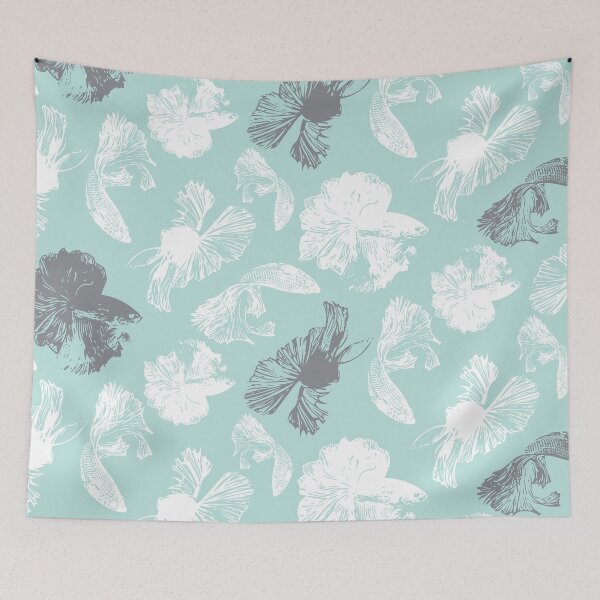 Item preview, Beta Fish - Mint Charcoal designed and sold by Beth Thompson.