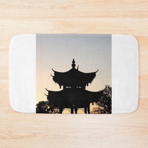 Item preview, Asian pagoda silhouette in the sunset  designed and sold by goceris.