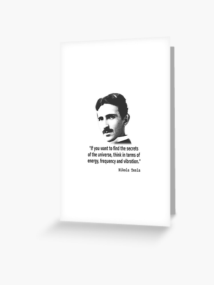 Carte De Vœux Citation De Nikola Tesla Par Almdrs Redbubble