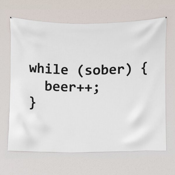 Item preview, While Sober Add Beer (black) designed and sold by Electric Fairy.