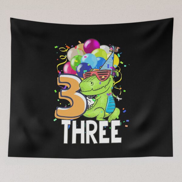 Item preview, Third Birthday 3 Year Old Boy Dinosaur T-Rex Gift designed and sold by 2blackcherries.