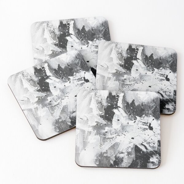 Item preview, Abstract Acrylic Painting B&W designed and sold by emberstudio.