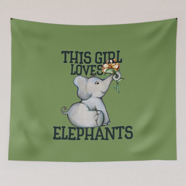Item preview, This girl loves elephants designed and sold by FrictionMaxxing.