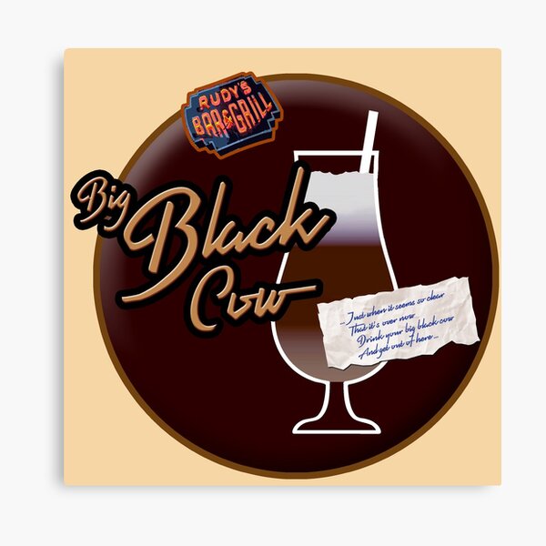 Steely D-Big Black Cow Canvas Print