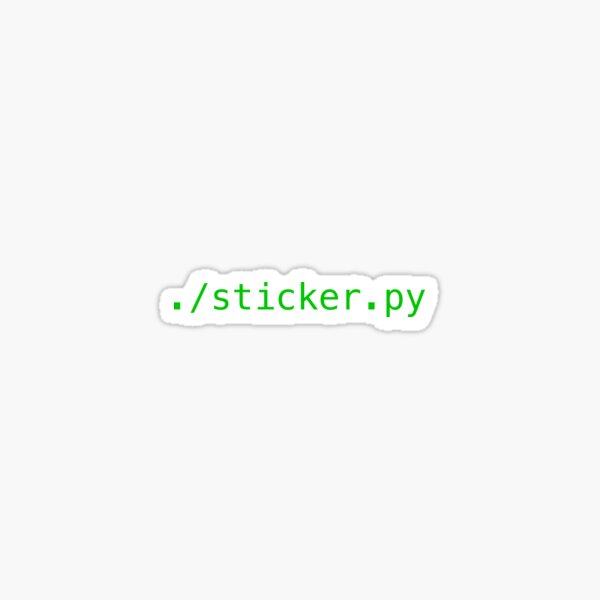 Item preview, Sticker.py - Green Text Design  designed and sold by noodledesigns.