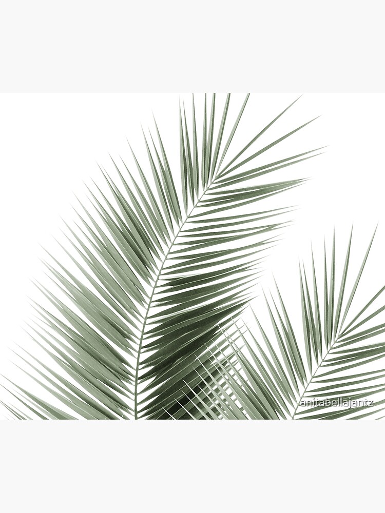 Olive Green Palm Leaves Dream - Cali Summer Vibes #1 #tropical #decor #art by anitabellajantz