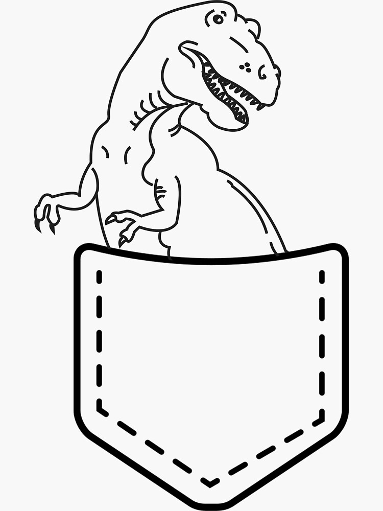 "Jurassic Pocket" Sticker for Sale by Gnuls Redbubble