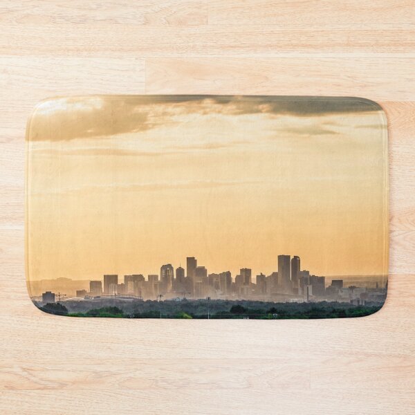 Item preview, Downtown Denver // Vast Orange Yellow Sunset Sky Blue Clouds Skyline designed and sold by catbyrdcolorado.