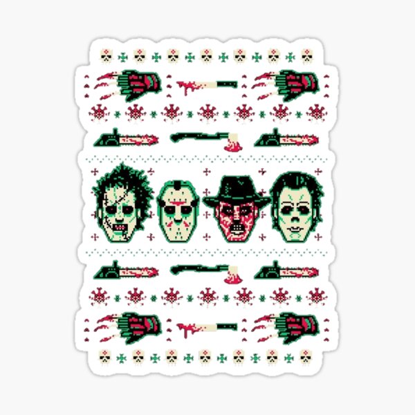 Horror Christmas Sweater Sticker