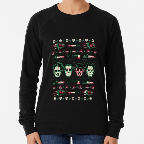 Horror Christmas Sweater Lightweight Sweatshirt