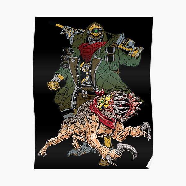 FL4K The Beastmaster With Guard Skag Borderlands 3 Rakk Attack! Poster