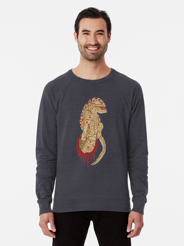 Alternate view of Alien Christmas Sweater Lightweight Sweatshirt