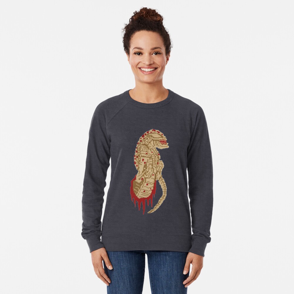 Alien Christmas Sweater Lightweight Sweatshirt