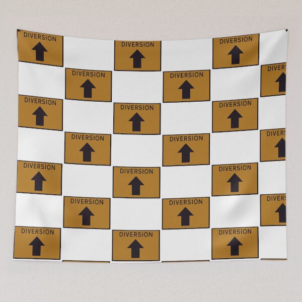 Item preview, Diversion above road sign designed and sold by funkyworm.