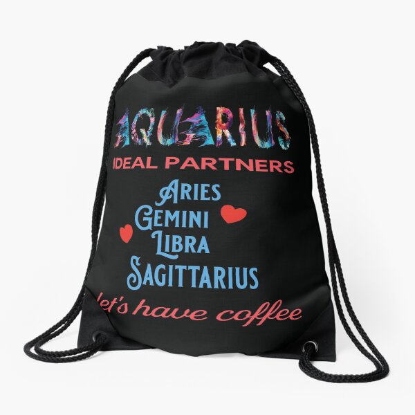 Aquarius Ideal Partners Drawstring Bag