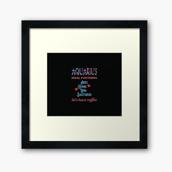 Aquarius Ideal Partners Framed Art Print