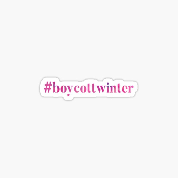 #boycottwinter Pink Sticker