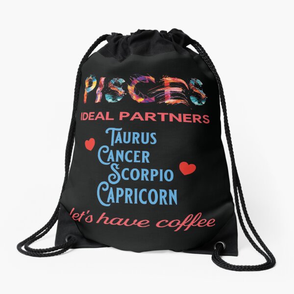 Pisces Ideal Partners Drawstring Bag