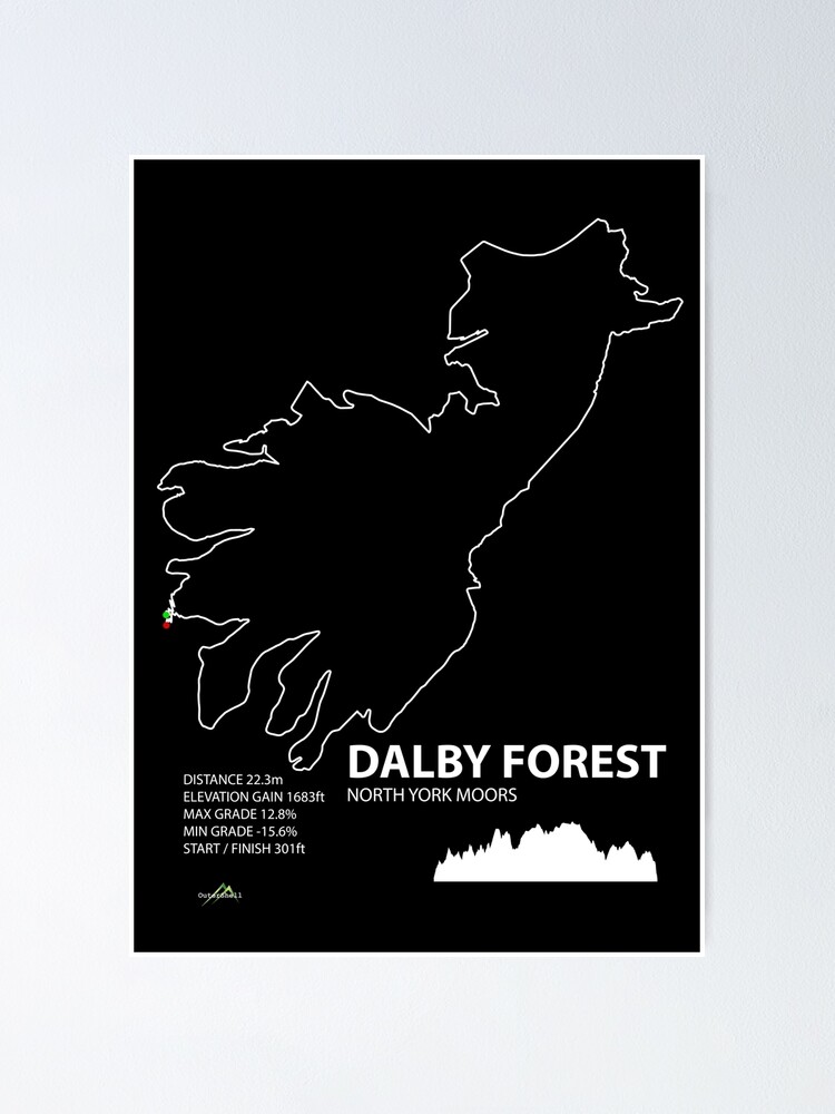 Dalby Forest Yorkshire MTB Cycling Trail Art Print