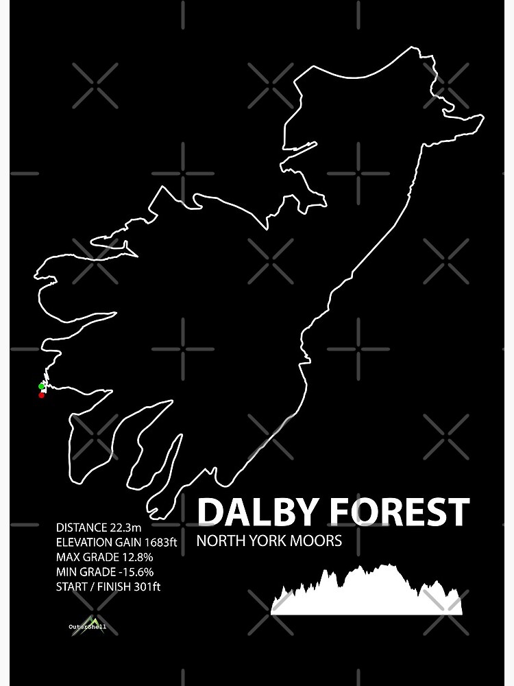 Dalby Forest Yorkshire MTB Cycling Trail Art Print