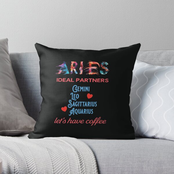 Aries Ideal Partners Throw Pillow