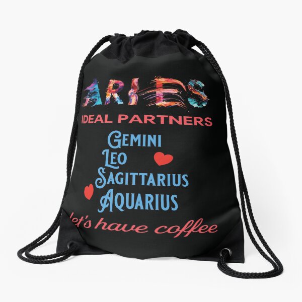 Aries Ideal Partners Drawstring Bag