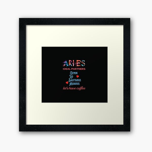 Aries Ideal Partners Framed Art Print