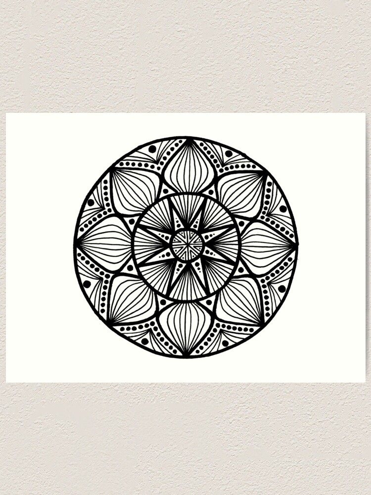 Drawing of Design Abstract Circle with Leaves - Neoxian City