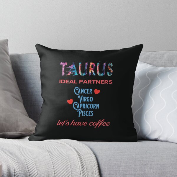 Taurus Ideal Partners Throw Pillow