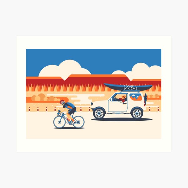 Outing on 6 wheels Art Print