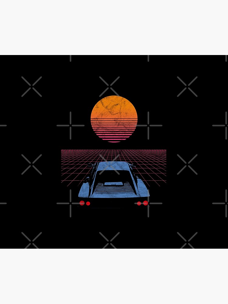 Synthwave Retrowave Aesthetic Vintage Drive Laser 80s 90s design